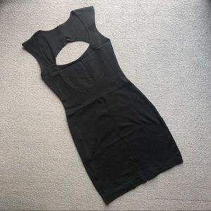 American apparel black small bodycon dress